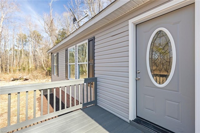 view of doorway to property