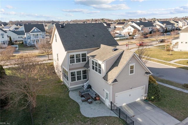 aerial view featuring a residential view