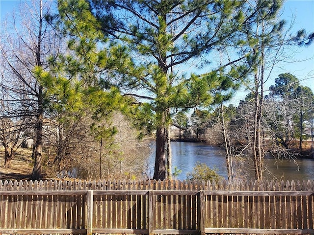 water view with fence