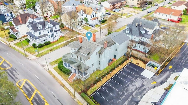 aerial view featuring a residential view