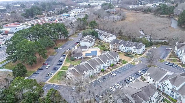 bird's eye view with a residential view