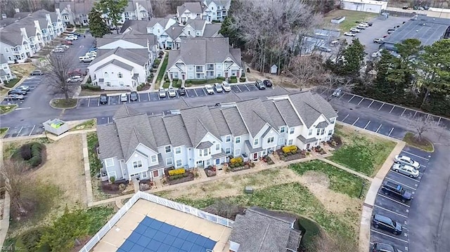 bird's eye view with a residential view