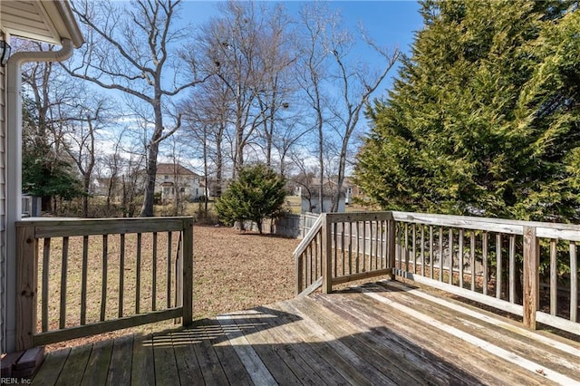 wooden deck with fence