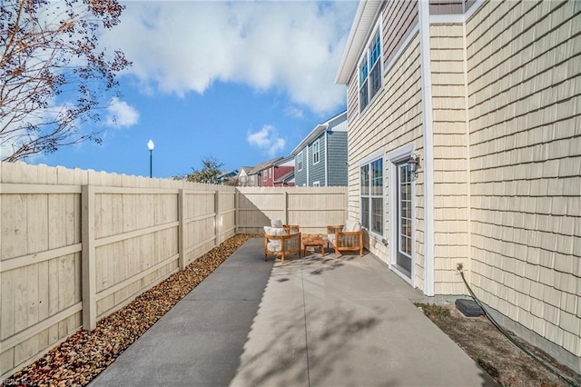 view of patio / terrace with a fenced backyard