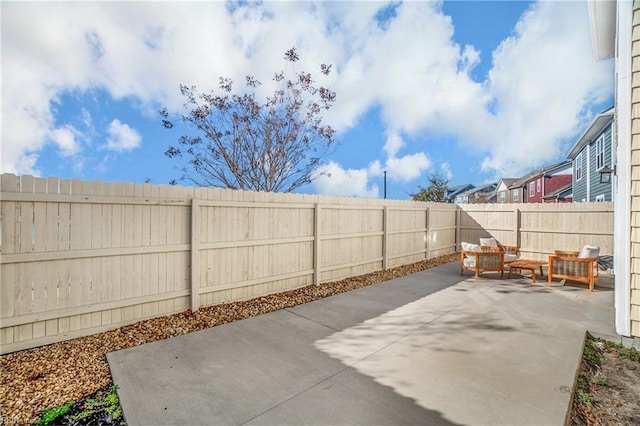 view of patio / terrace with a fenced backyard