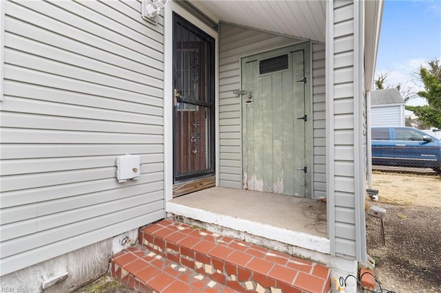 view of doorway to property