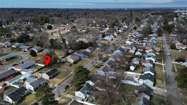 birds eye view of property featuring a residential view