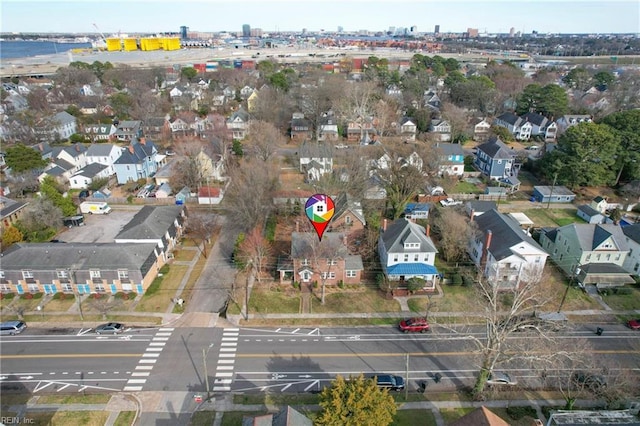 birds eye view of property featuring a residential view