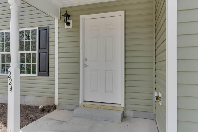 view of doorway to property