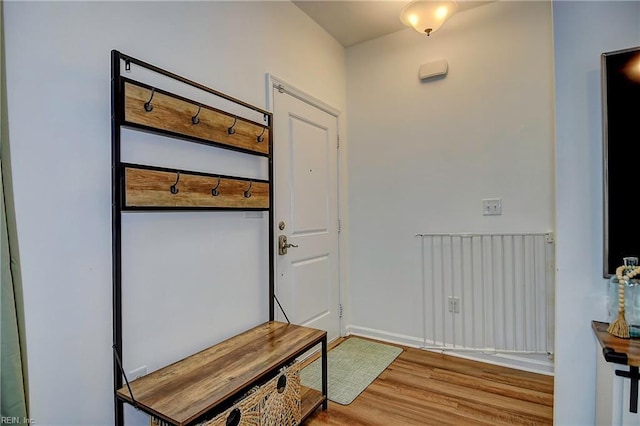 interior space featuring wood finished floors