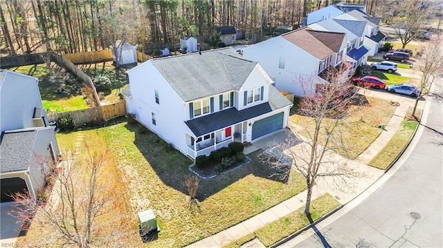 birds eye view of property