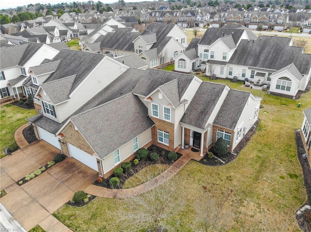 bird's eye view with a residential view