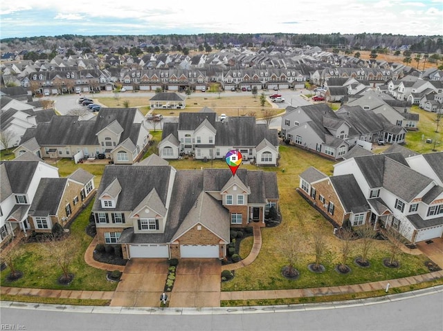 birds eye view of property featuring a residential view