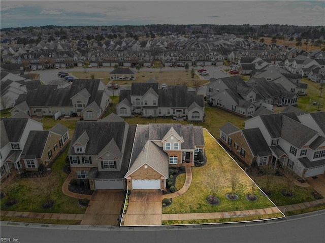 birds eye view of property featuring a residential view