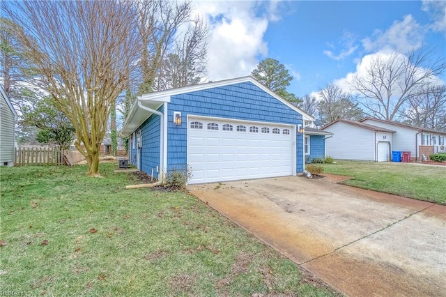 garage featuring fence