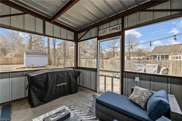 view of sunroom