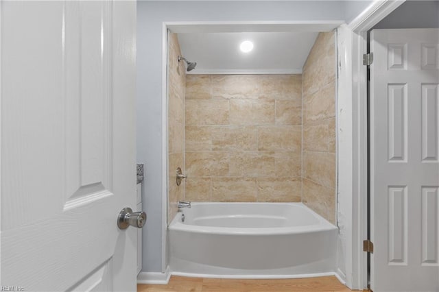 bathroom featuring bathing tub / shower combination