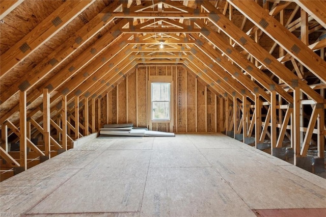 view of attic