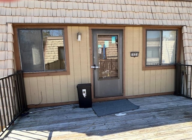 view of doorway to property