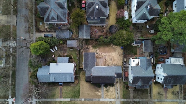 aerial view with a residential view