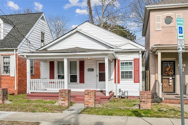 bungalow-style home with covered porch