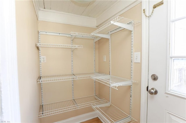 view of walk in closet