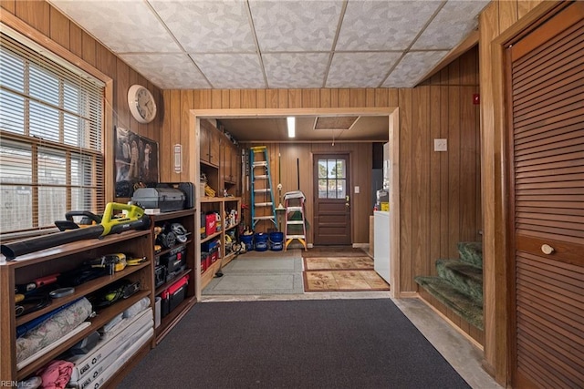 storage area featuring attic access