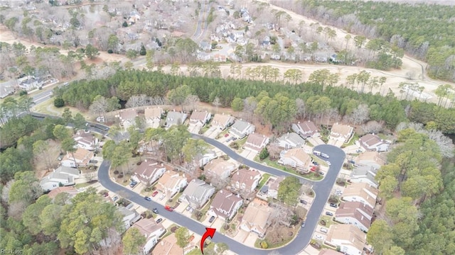 aerial view featuring a residential view