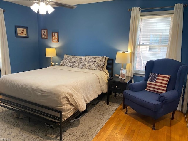 bedroom featuring hardwood / wood-style flooring