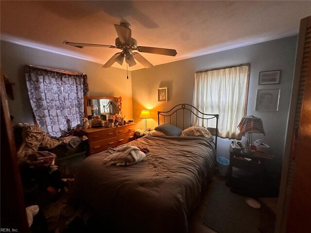 bedroom with ceiling fan