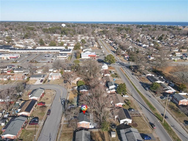 aerial view featuring a residential view