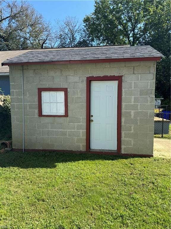 view of outbuilding featuring an outdoor structure