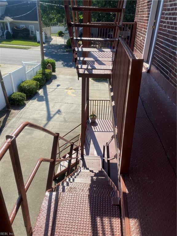 view of patio / terrace featuring fence