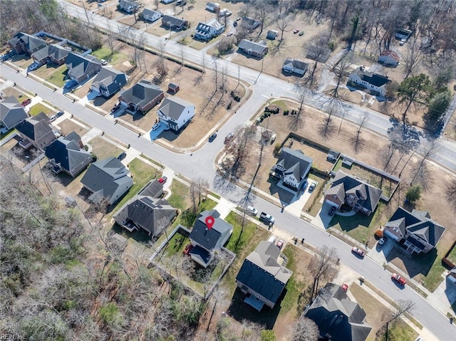 drone / aerial view with a residential view