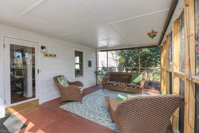 view of sunroom