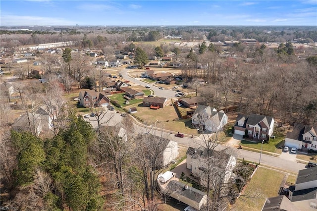 aerial view with a residential view