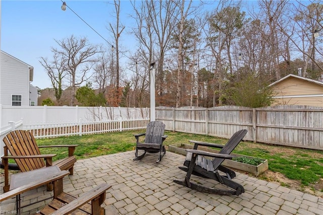 view of patio / terrace featuring a fenced backyard