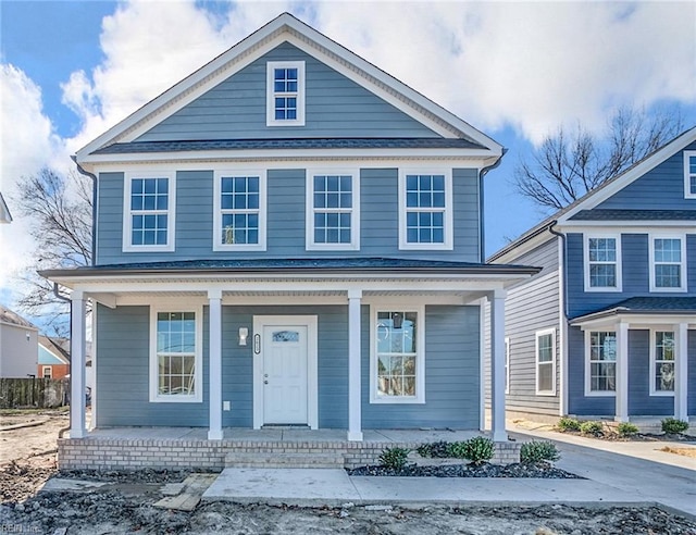 view of front of home featuring a porch