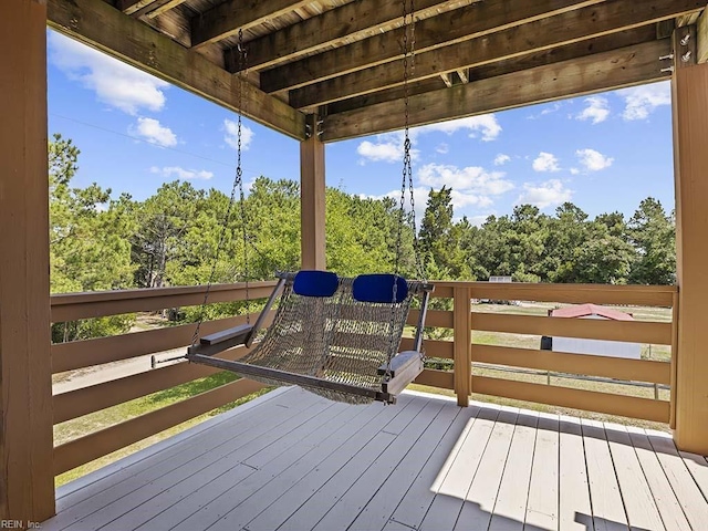 view of wooden terrace