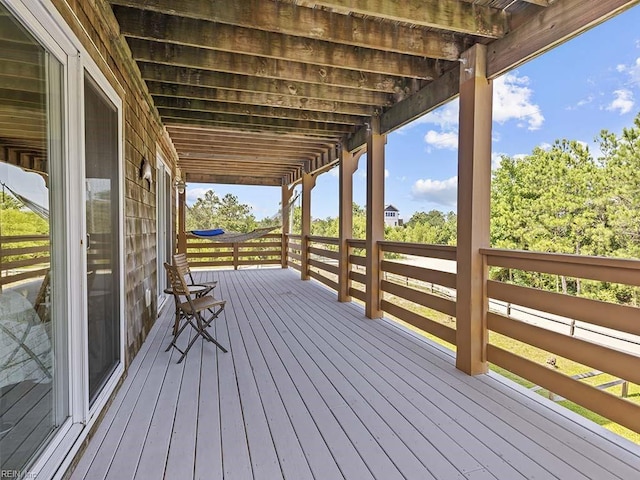 view of wooden deck