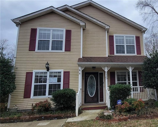 traditional home with covered porch