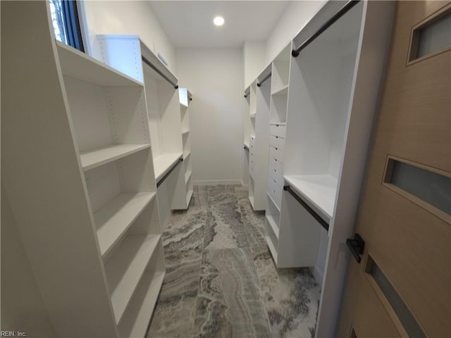 view of walk in closet