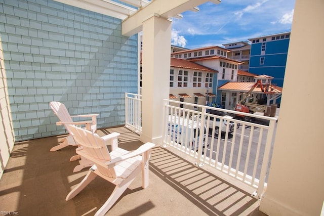 balcony with a residential view