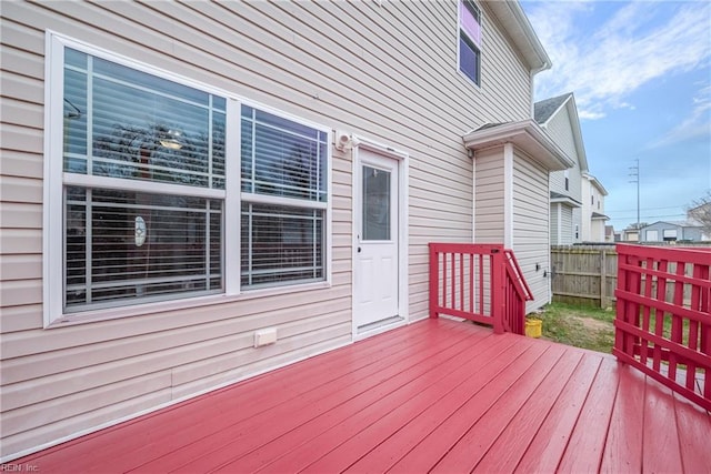 deck with fence