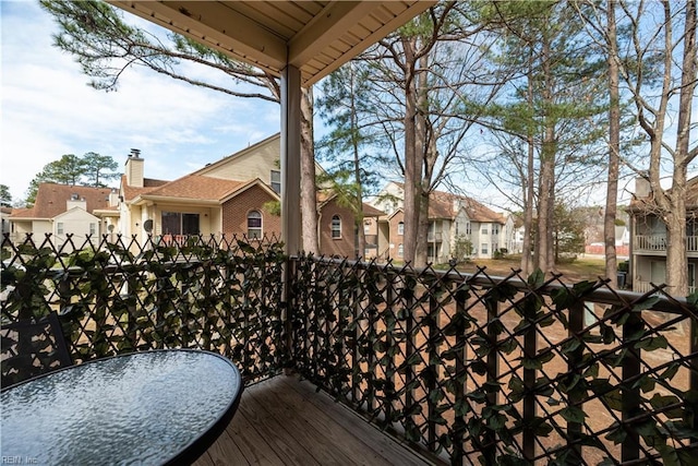 wooden deck with fence