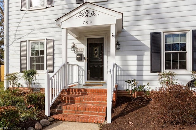 view of doorway to property