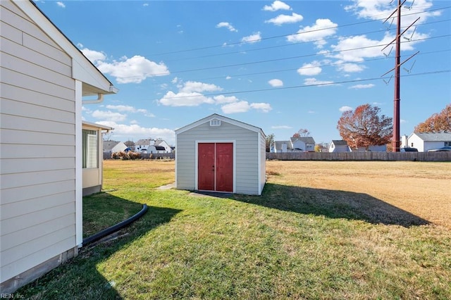 view of shed