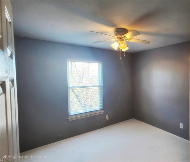 unfurnished room featuring ceiling fan