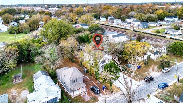 drone / aerial view featuring a residential view