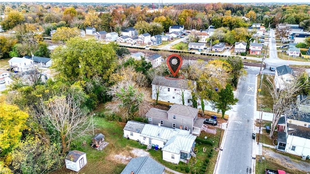 aerial view featuring a residential view